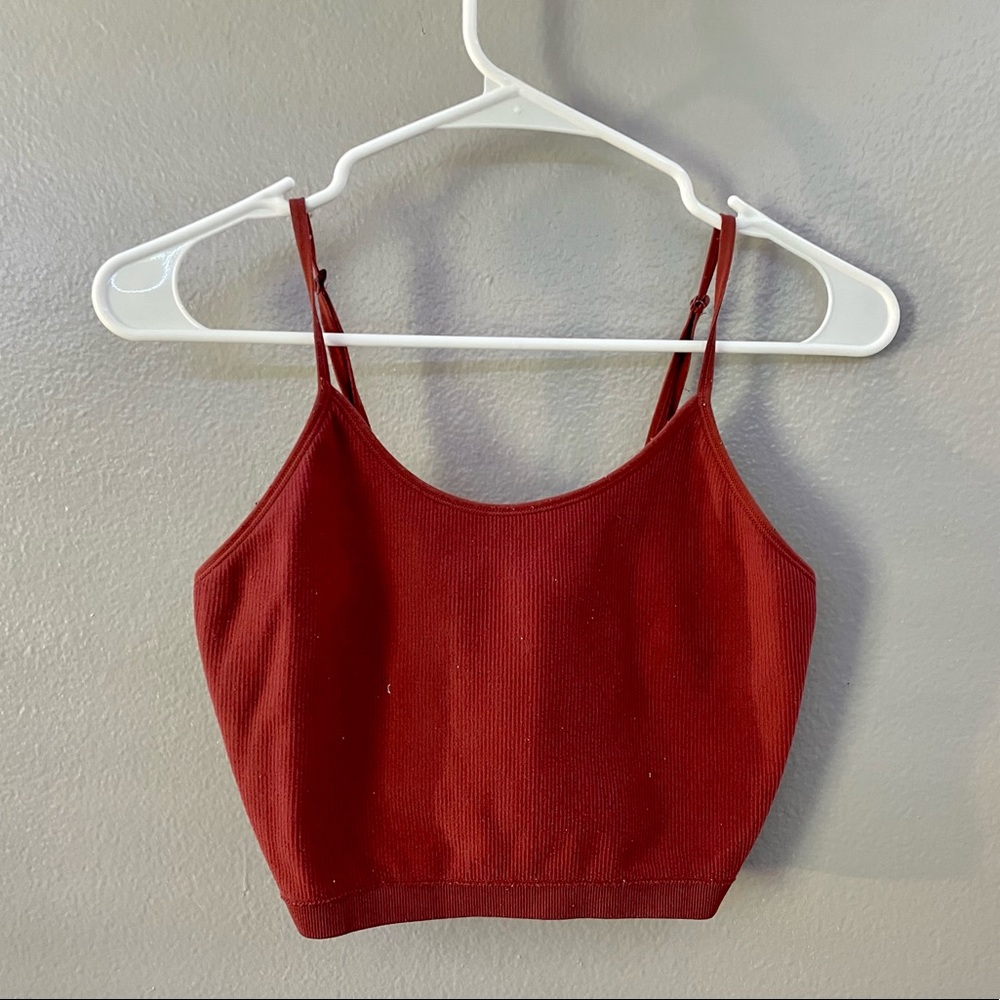 Bozzolo | Ribbed crop top - Maroon